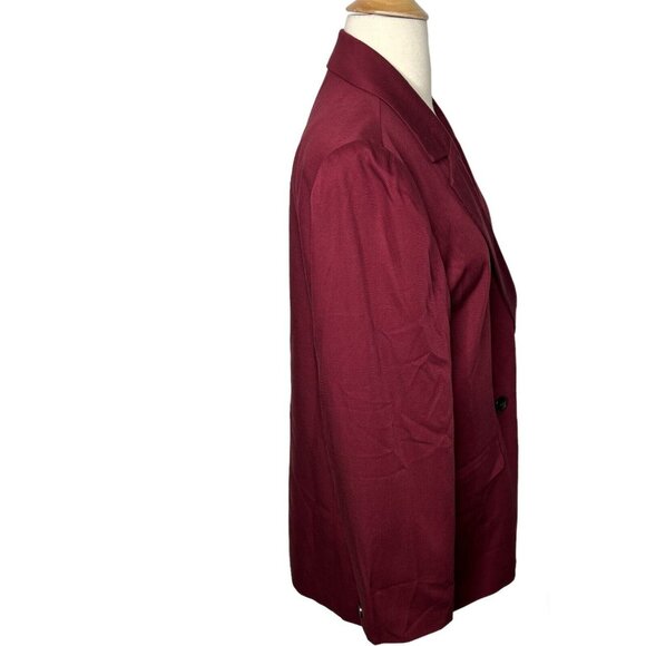 Madewell $178 Drapeweave Caldwell Double-Breasted Blazer Cabernet Size XS NH328 - Picture 7 of 12